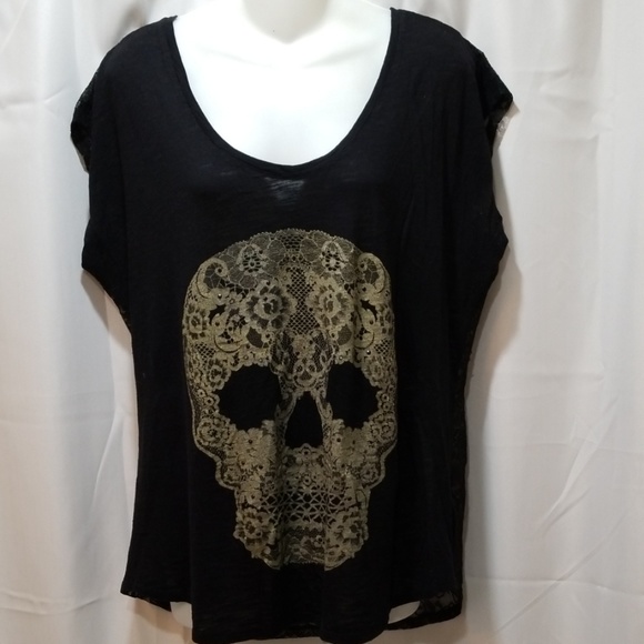 Express Tops - 3 for 10🤯   Express Sleeveless skull tee Size L